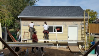 Siding begins at the very end of September